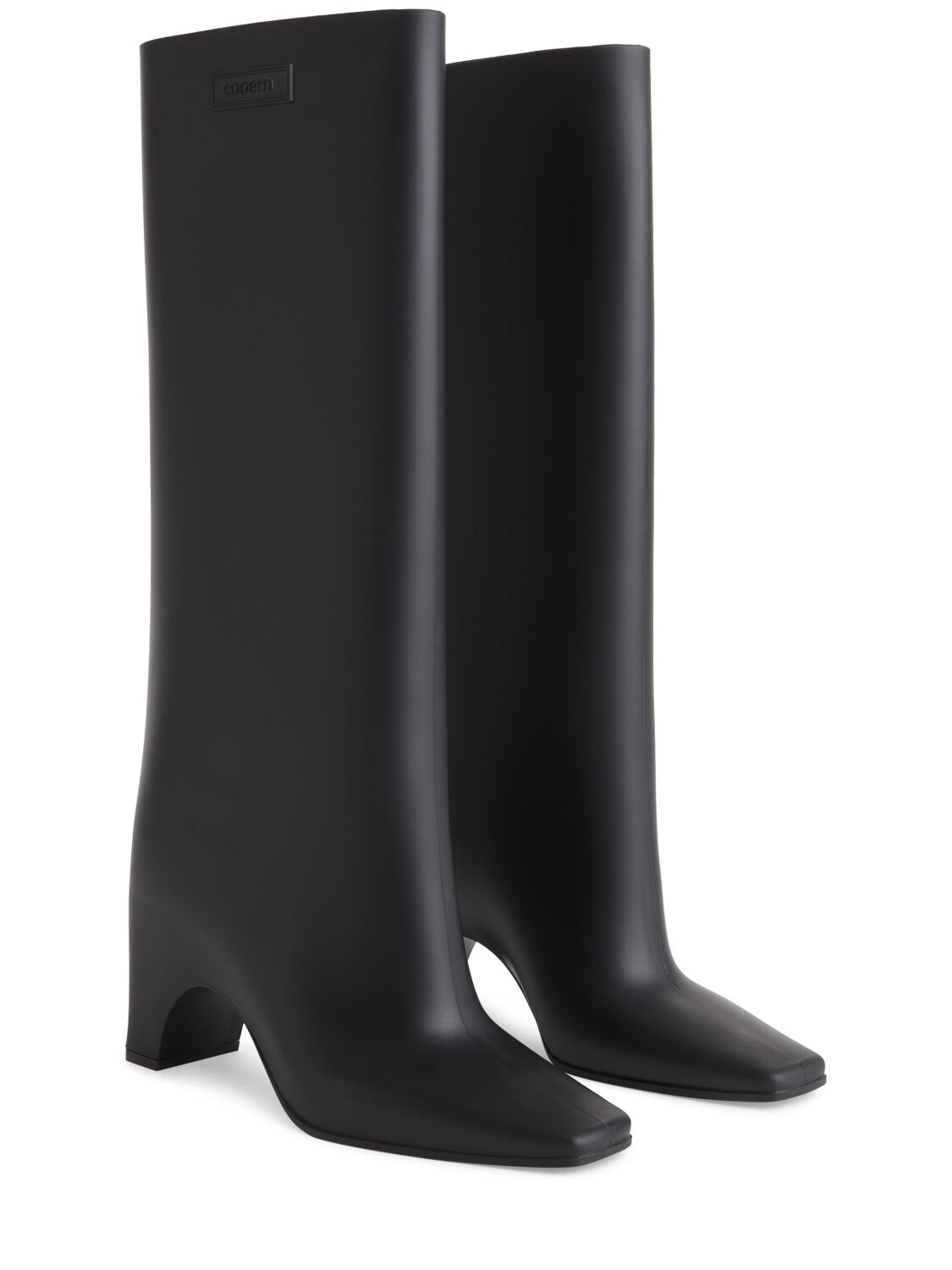 Shop Coperni 85mm Rubber Bridge Boots In Black
