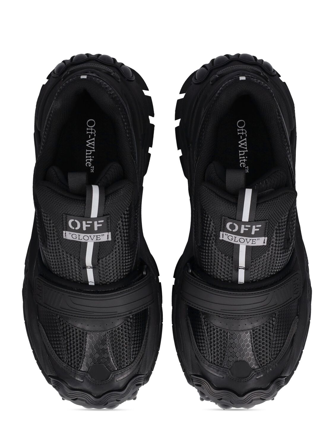 Shop Off-white Glove Tech Slip-on Sneakers In Black