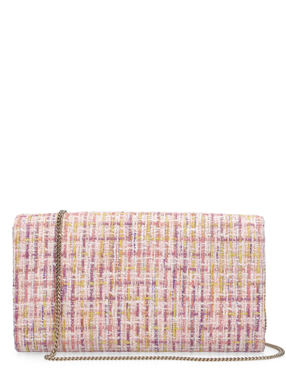 Shop Roger Vivier Crystal Flower Buckle Envelope Clutch In Sakura