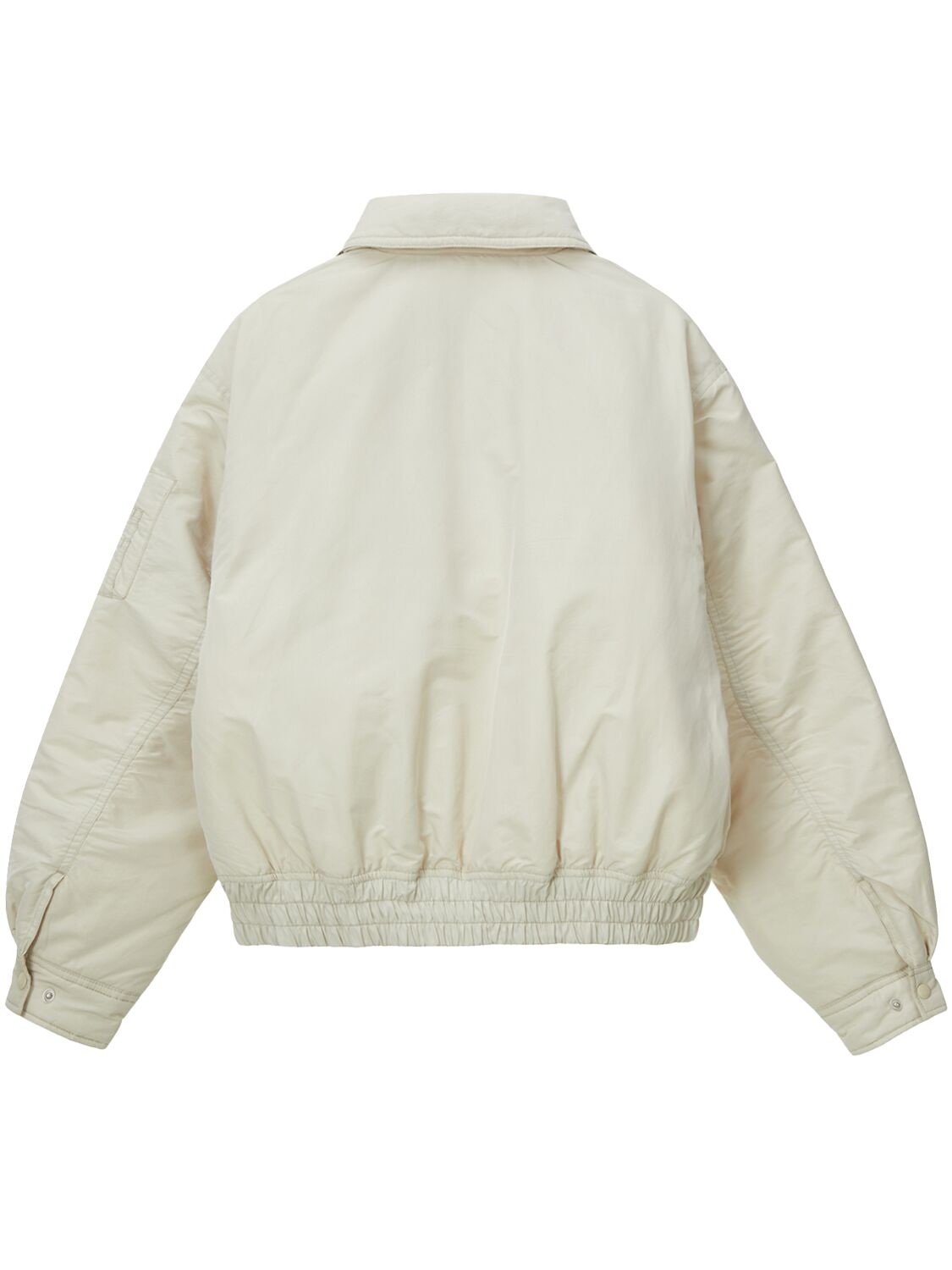 Shop Dunst Classic Collared Bomber Jacket In Ecru