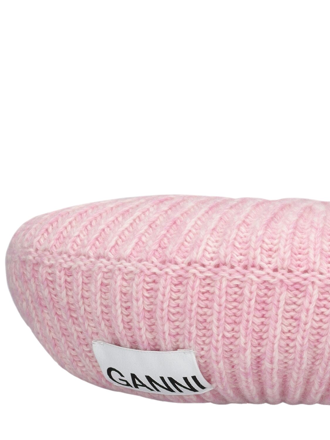 Shop Ganni Structured Wool Blend Beret In Lilac Sachet