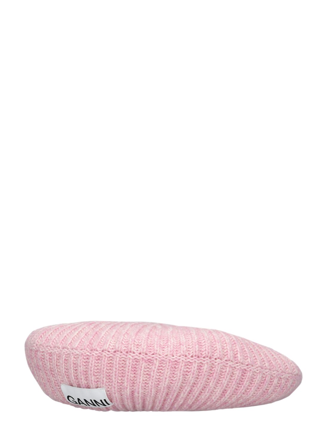 Shop Ganni Structured Wool Blend Beret In Lilac Sachet