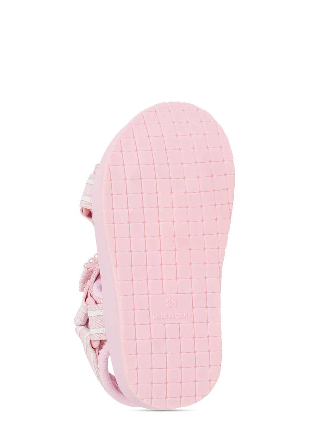 Shop Monnalisa Denim Sandals In Pink