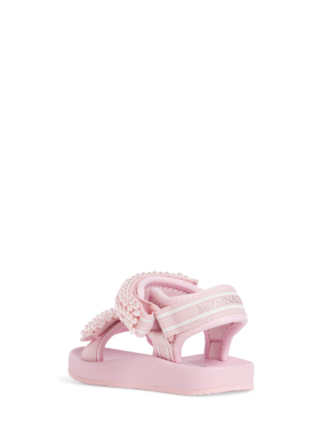 Shop Monnalisa Denim Sandals In Pink