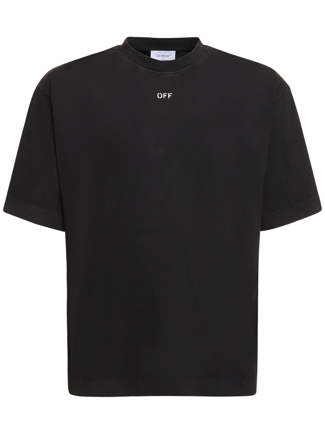 Shop Off-white Skate Cotton T-shirt In Black