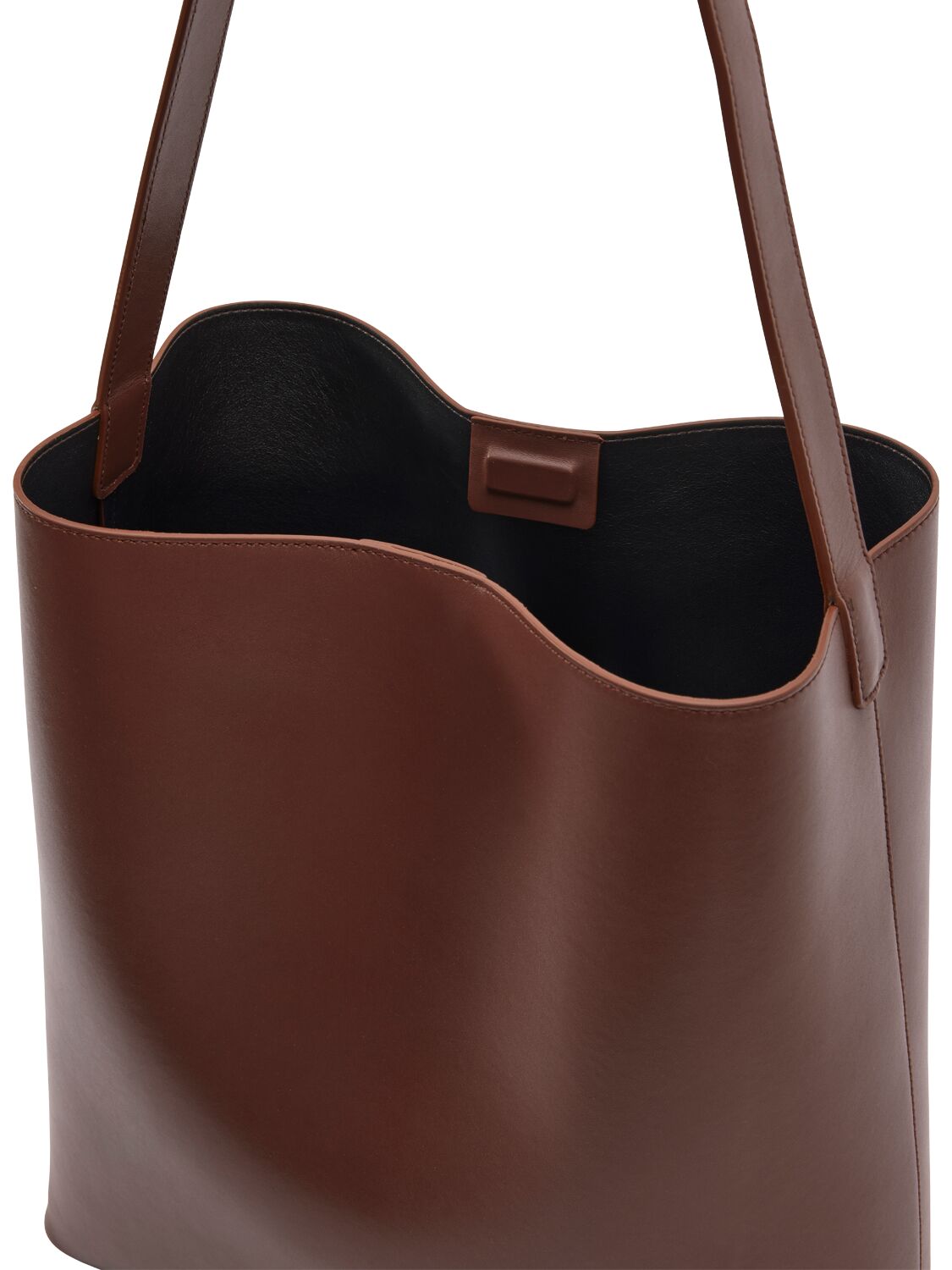 Shop Aesther Ekme Sac Smooth Leather Tote Bag In Brunette