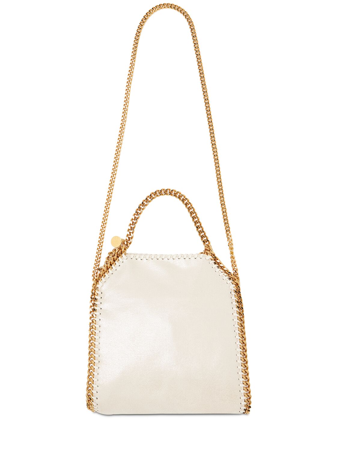 Stella Mccartney Tiny Eco Shiny Dotted Faux Leather Bag In Magnolia