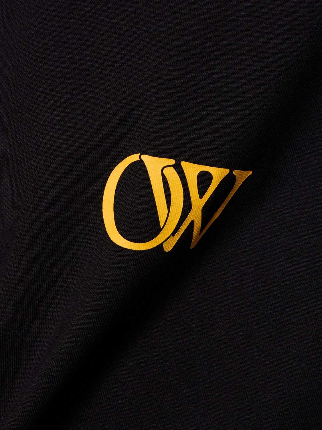 Shop Off-white Ow 23 Skate Cotton T-shirt In Black,gold