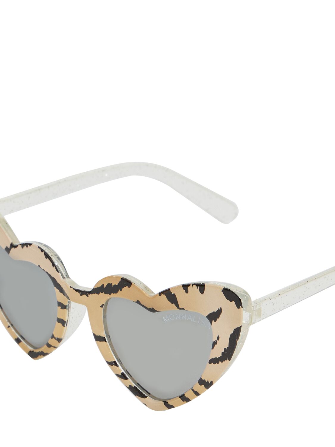 Shop Monnalisa Heart-shaped Polycarbonate Sunglasses In 多色