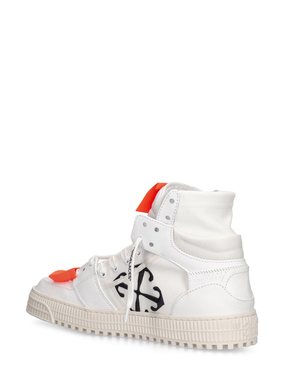 Shop Off-white 3.0 Off Court Leather Sneakers In White,orange
