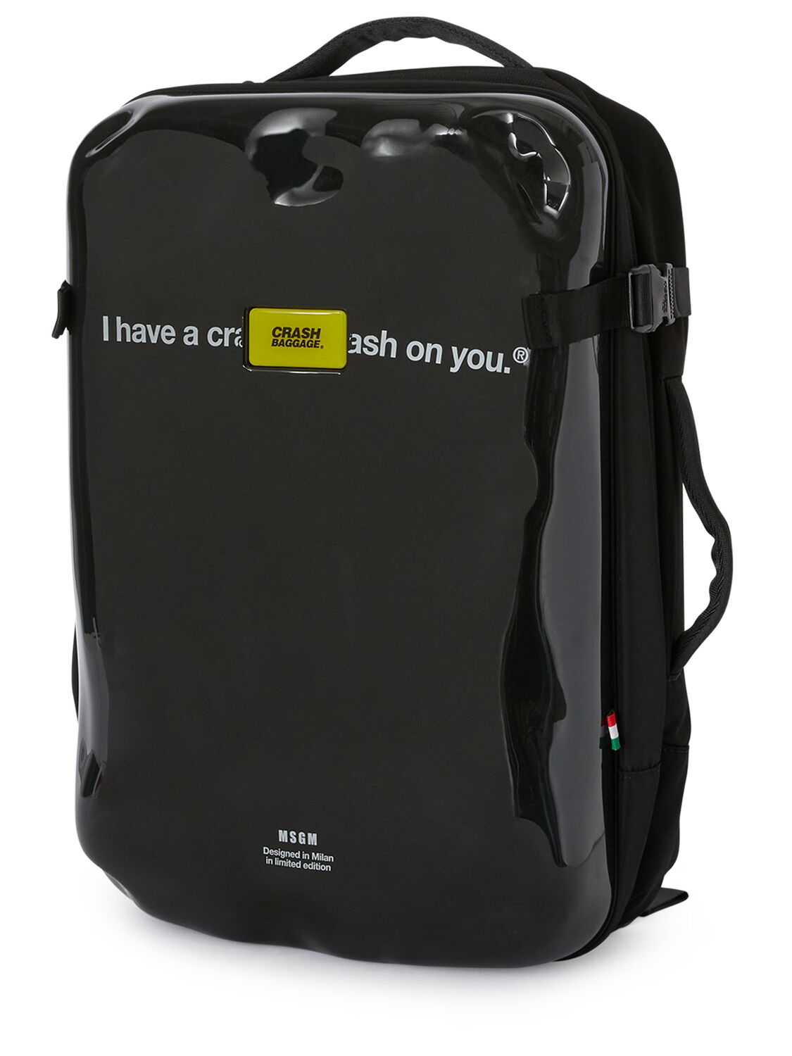 Shop Msgm X Crash Baggage Icon Backpack In Schwarz