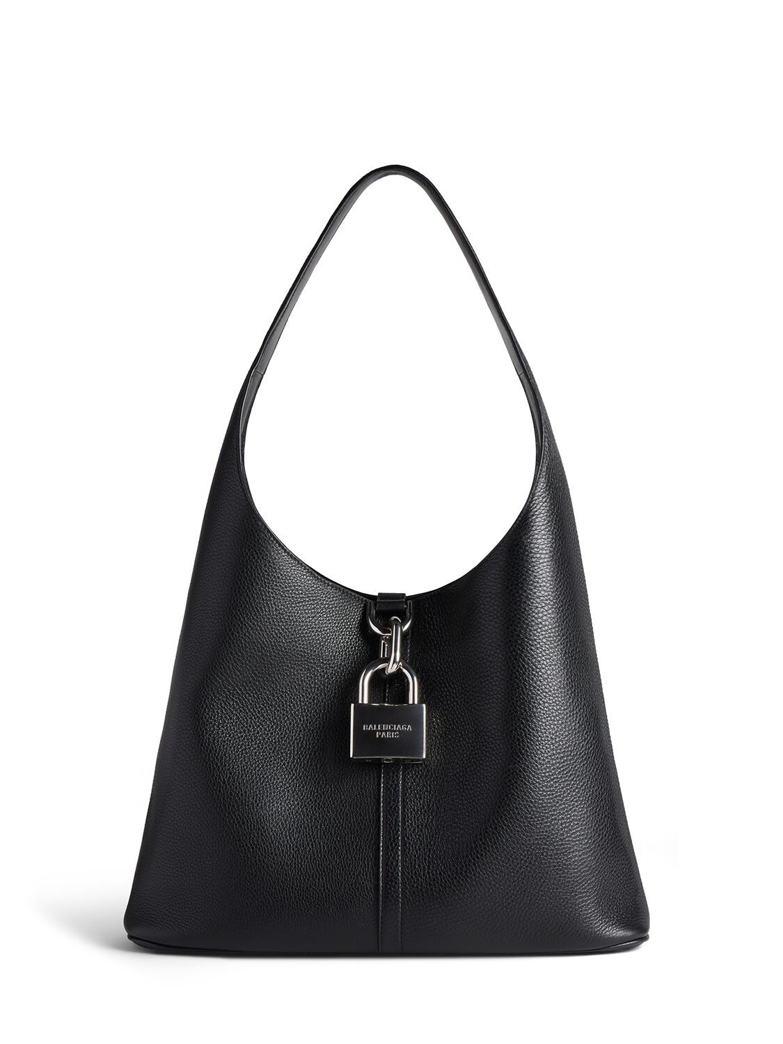 Shop Balenciaga Medium Locker North-south Leather Bag In 블랙