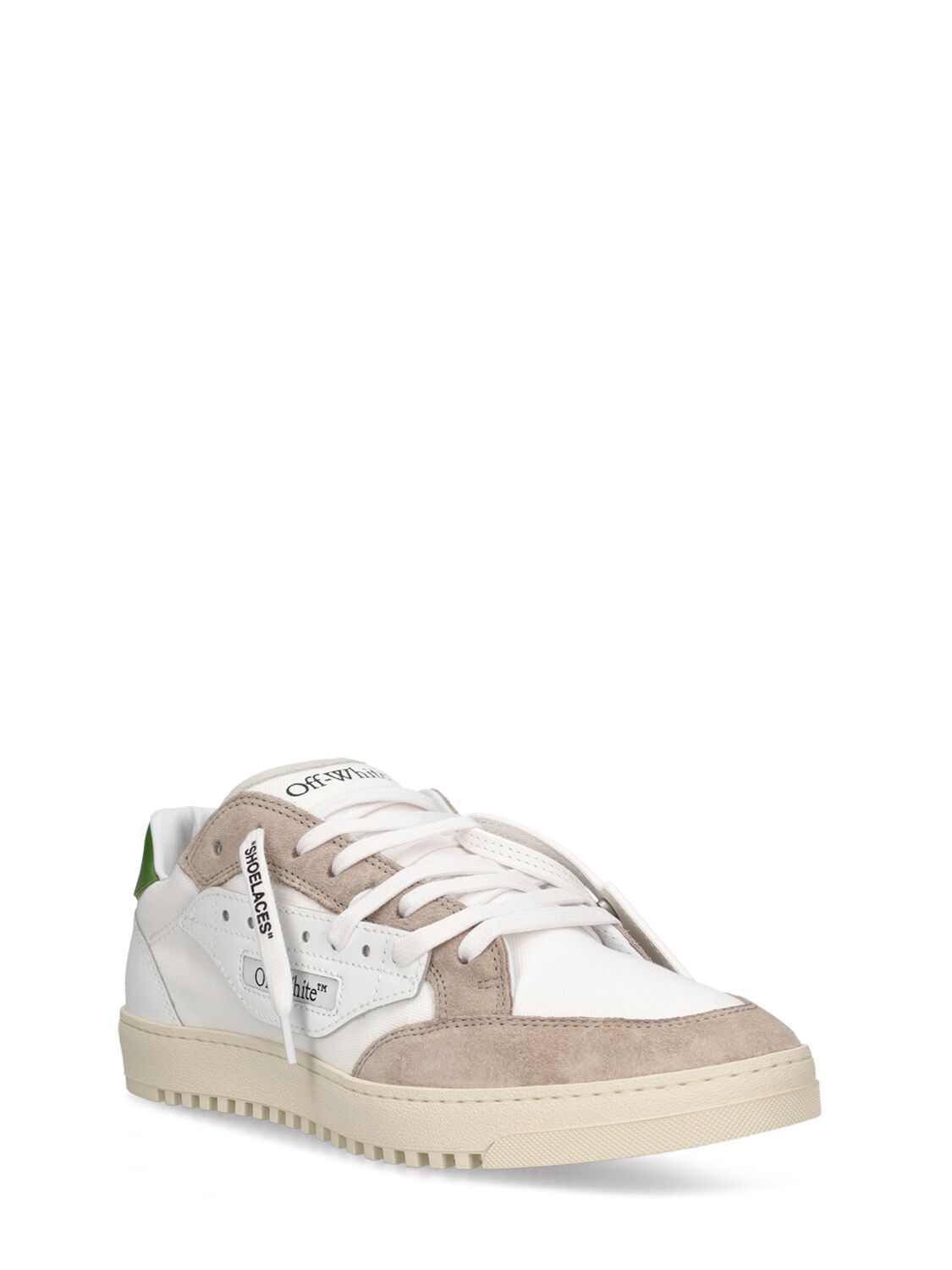 Shop Off-white 5.0 Leather Sneakers In White,green