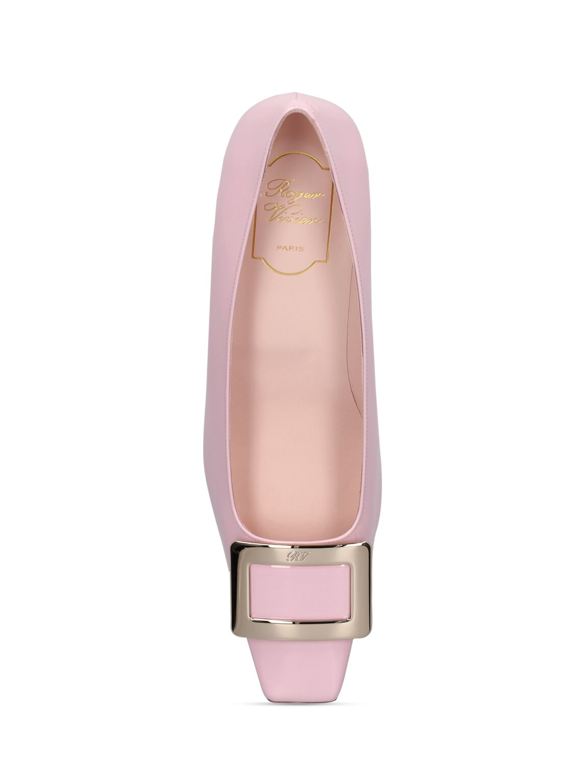 Shop Roger Vivier 45mm Belle Vivier Patent Leather Pumps In Light Pink