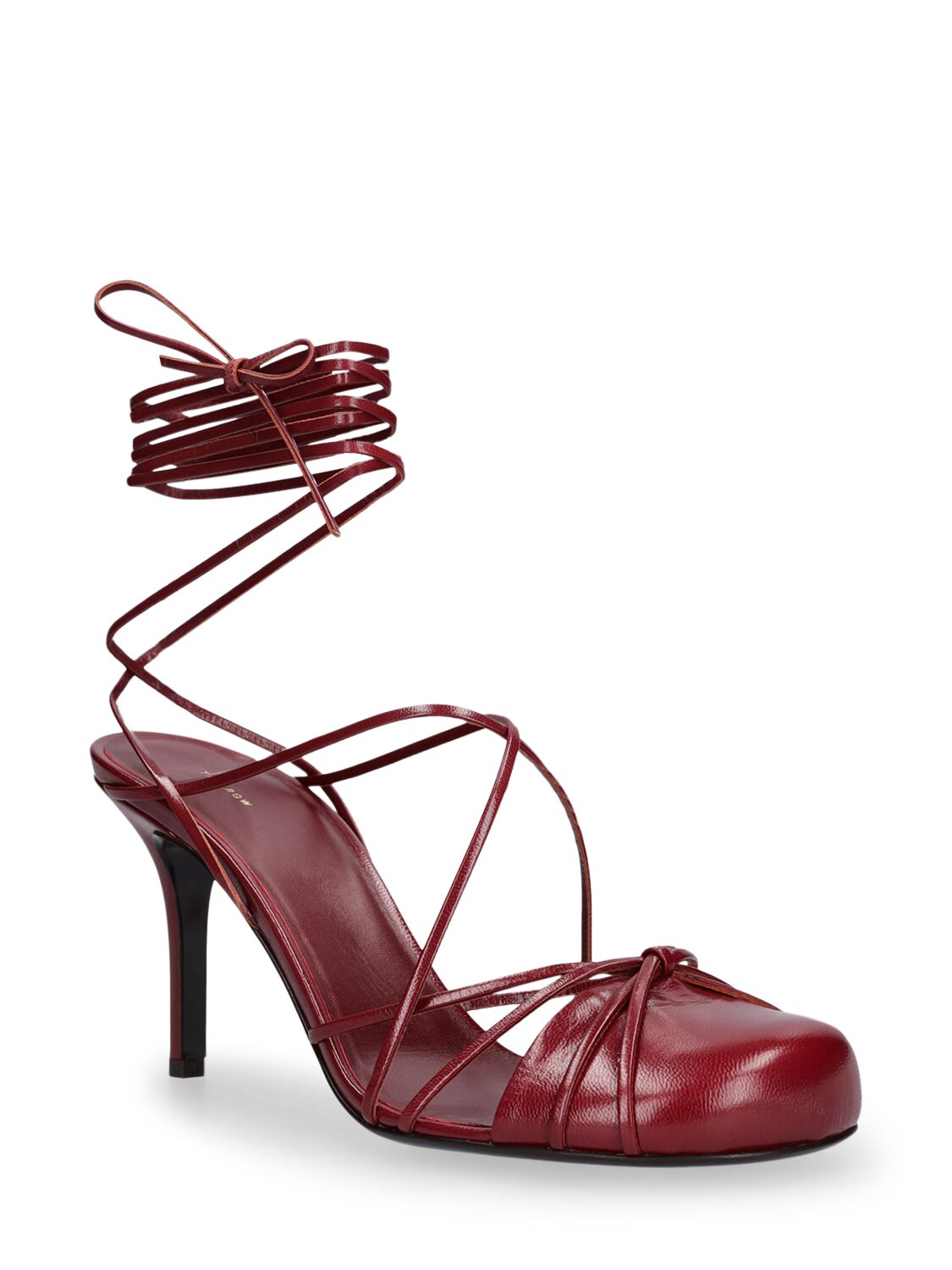 Shop The Row 90mm Joan Leather Sandals In Dark Red