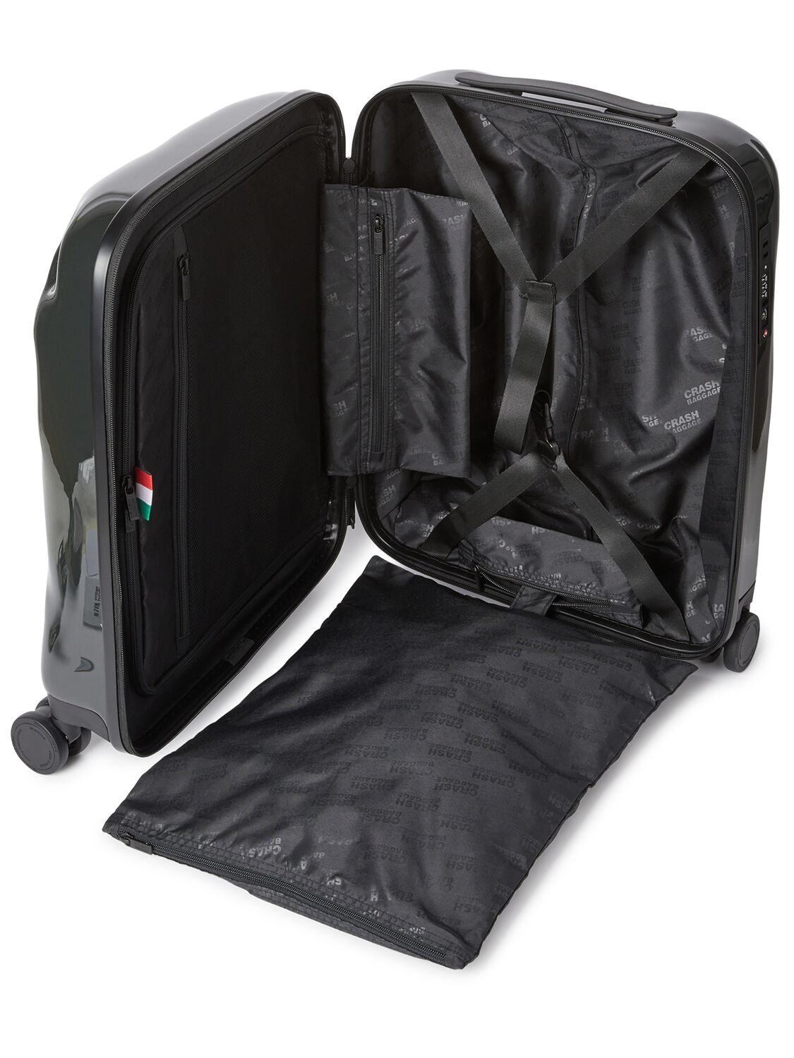 Shop Msgm X Crash Baggage Icon Cabin Luggage In Schwarz