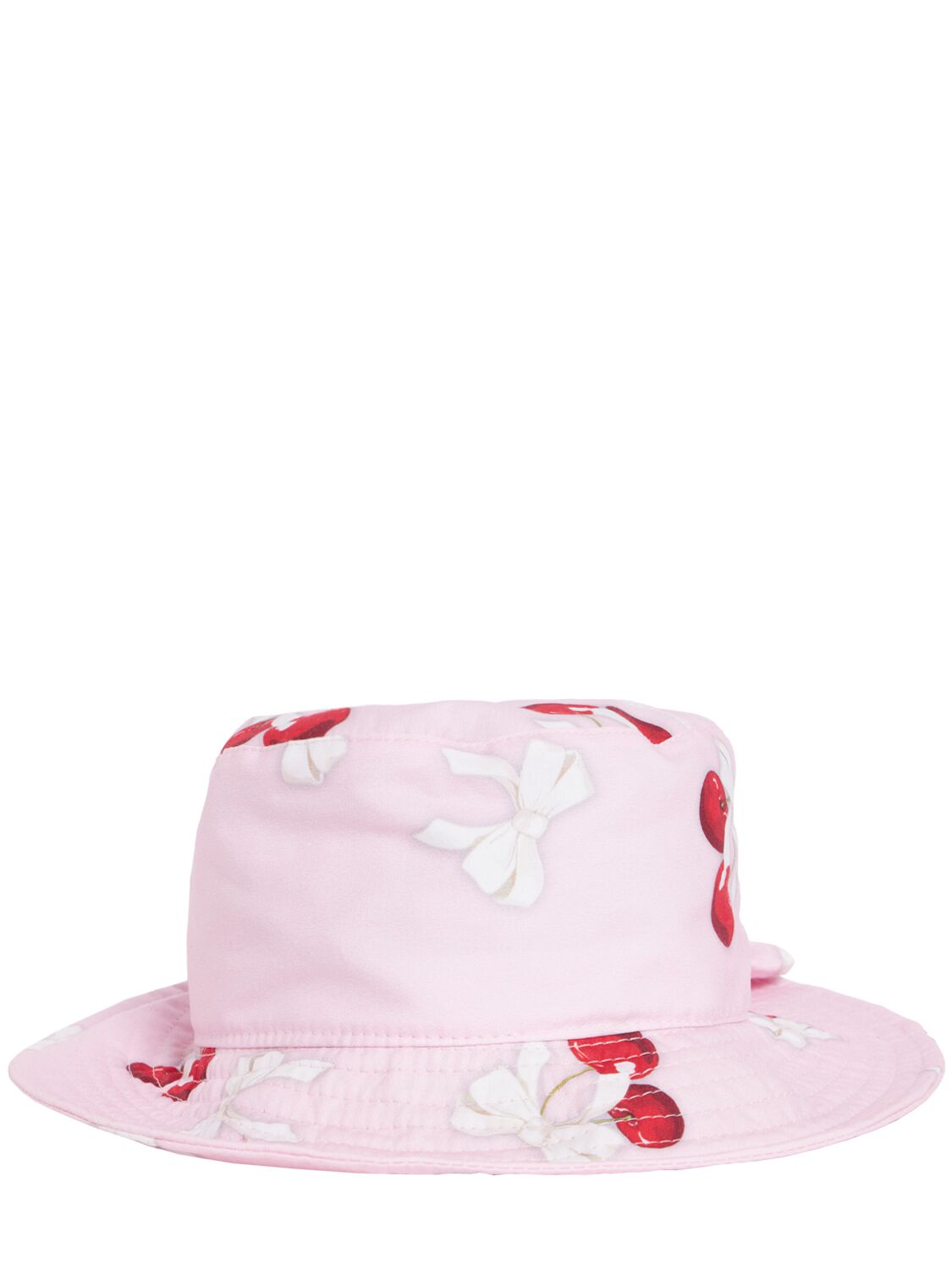 Monnalisa Kids' Cotton Poplin Bucket Hat In Multicolor