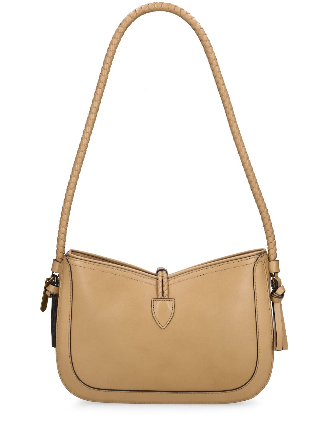 Shop Isabel Marant Vigo Leather Shoulder Bag In Toffee