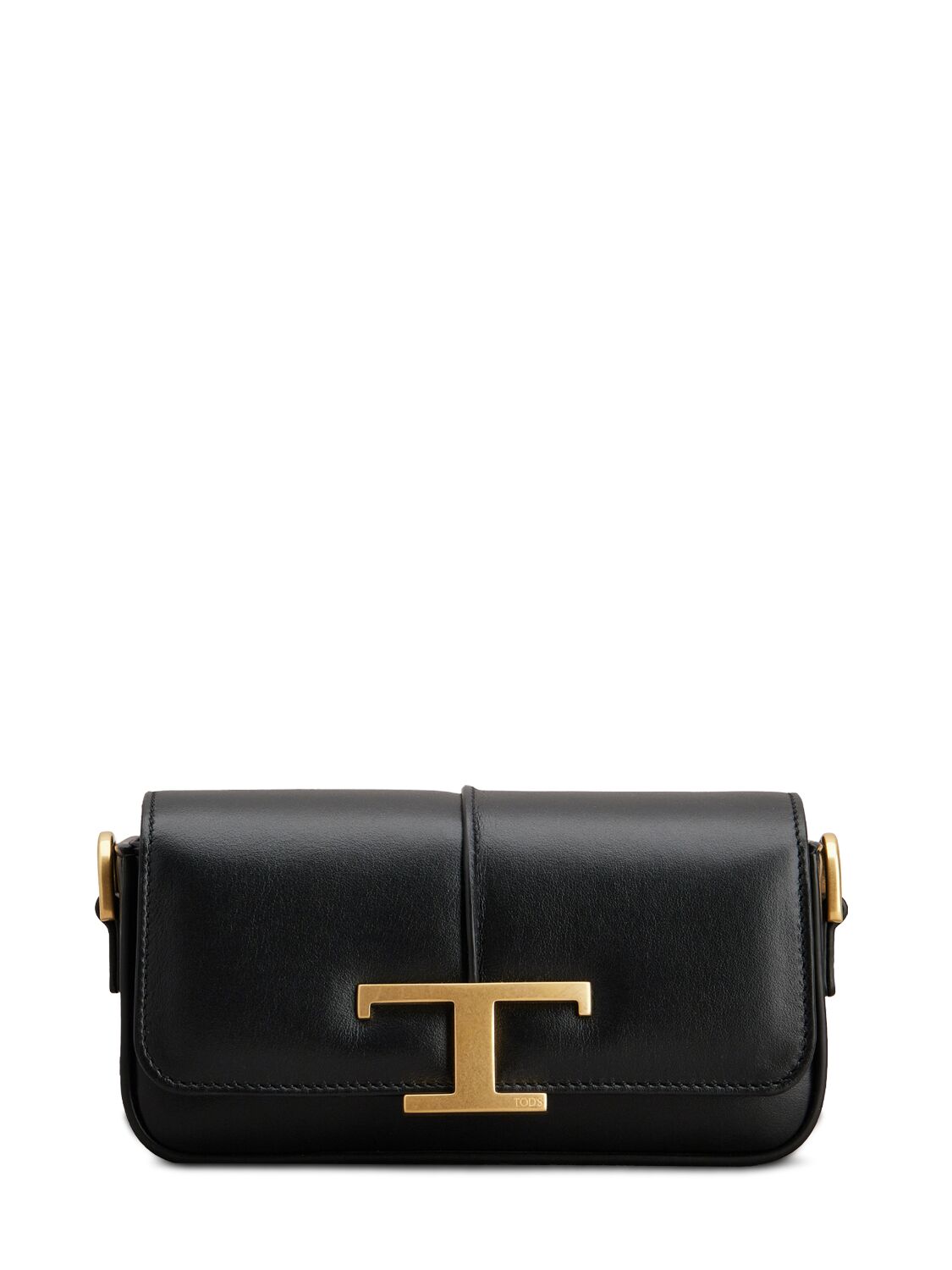 Tod's Mini E/w Tracollina Leather Bag In Black