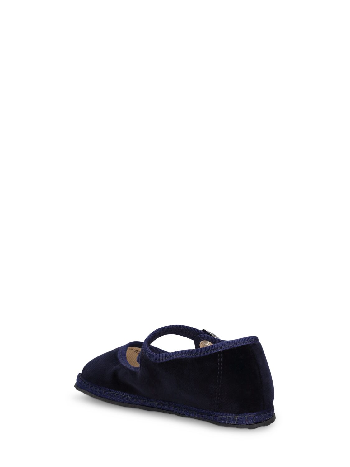 Shop Vibi Venezia Cotton Velvet Mary Jane Loafers In Dunkelblau