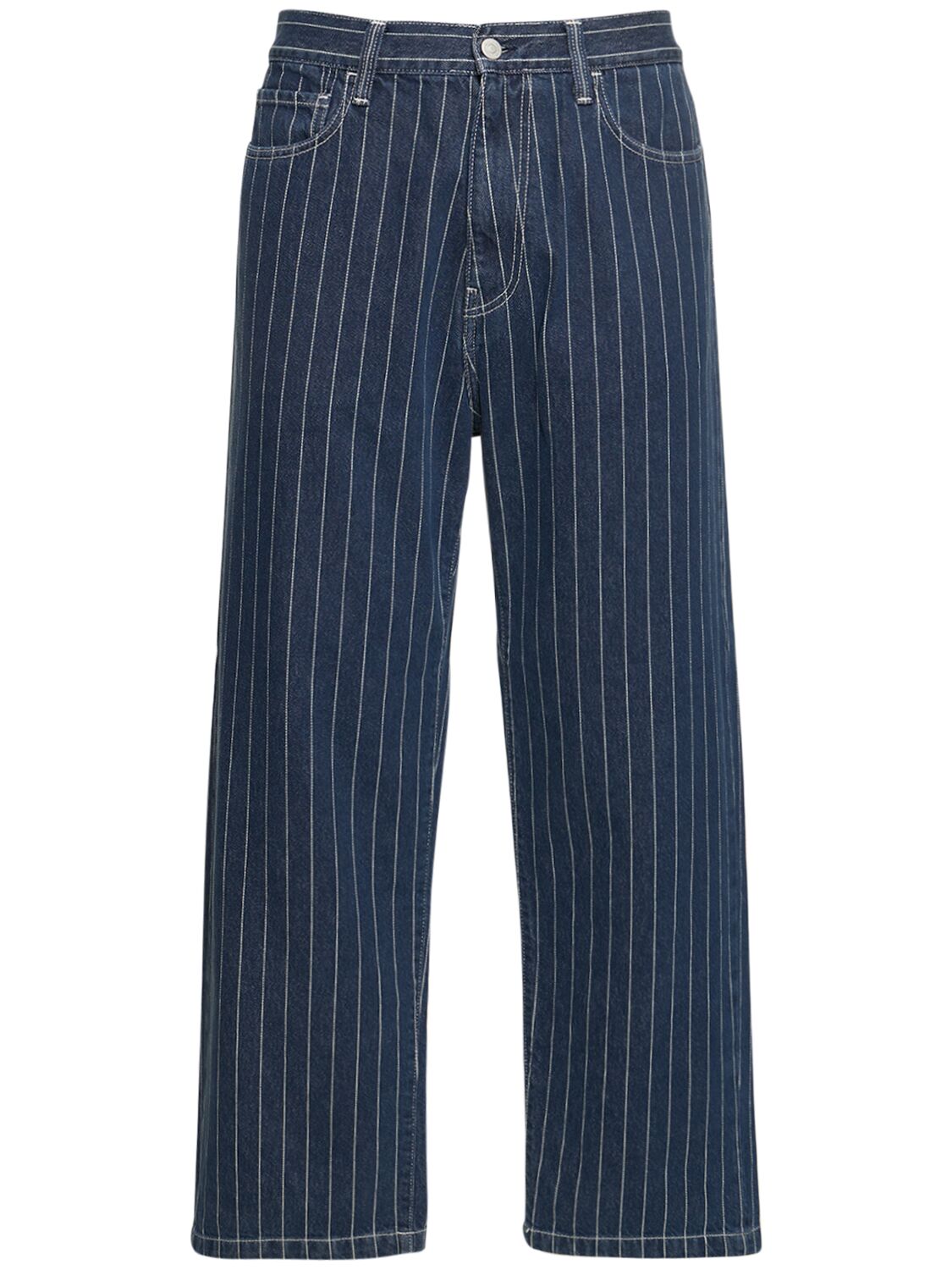 Shop Carhartt Orlean Denim Pants In Blue,white