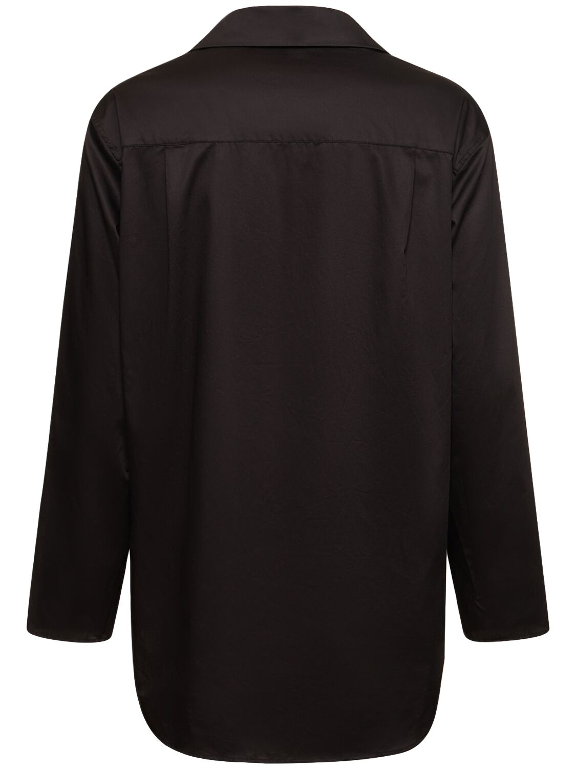 Shop Commas Spread Collar Relaxed Fit Shirt In Black