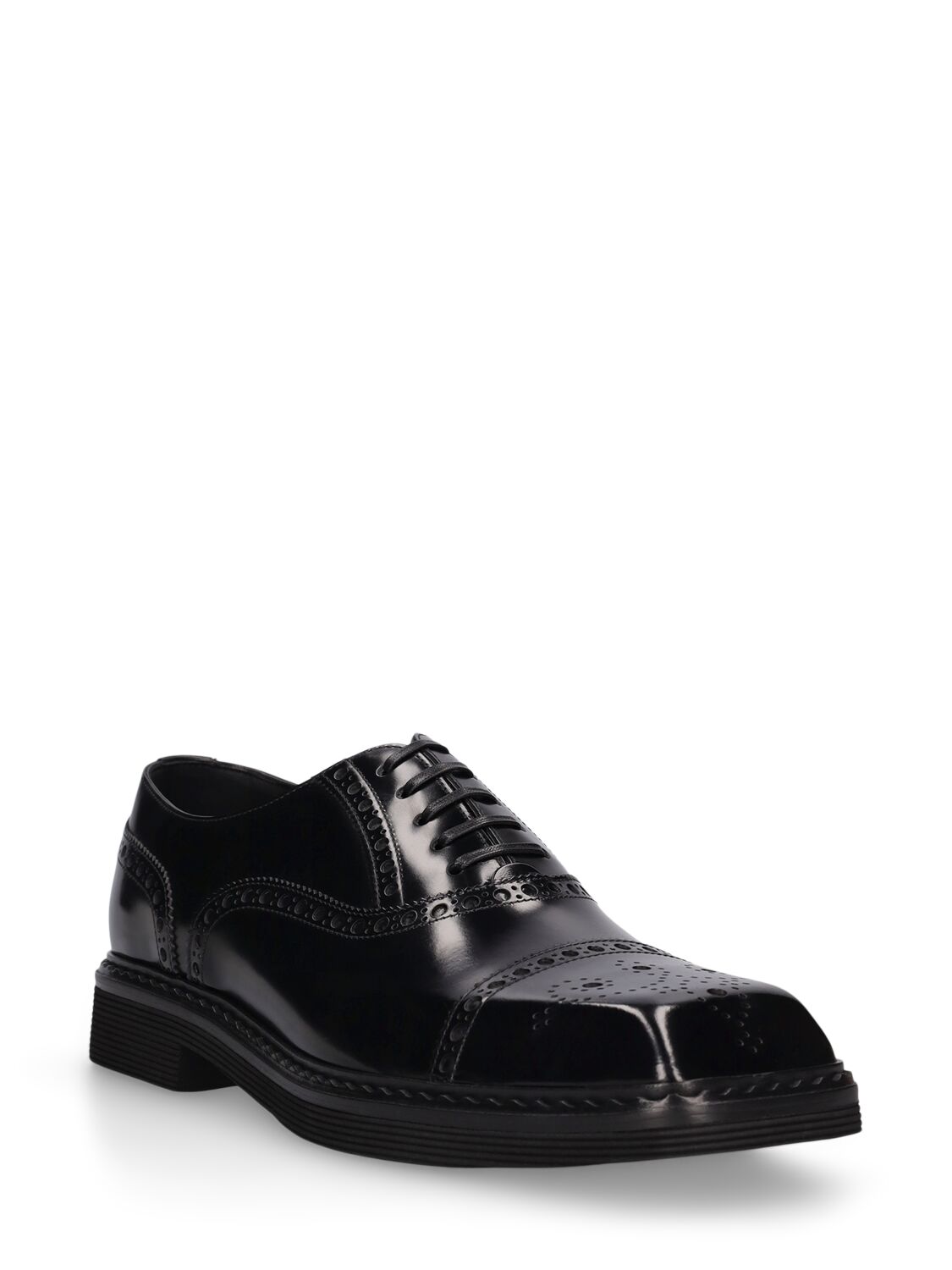 Shop Dolce & Gabbana City Trek Squared Derby Lace-up Shoes In Black