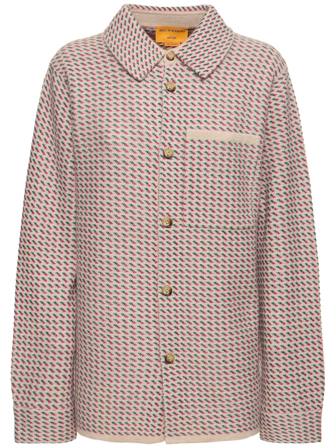 Guest In Residence The Tweed Work Cashmere Shirt In Multicolor