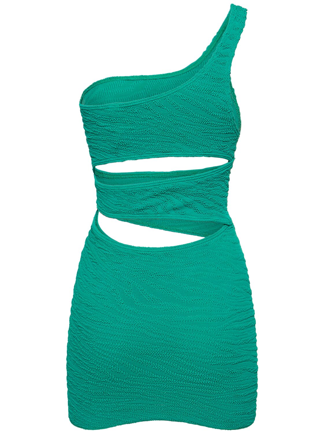 Shop Bond Eye Rico Asymmetric Cutout Mini Dress In Green
