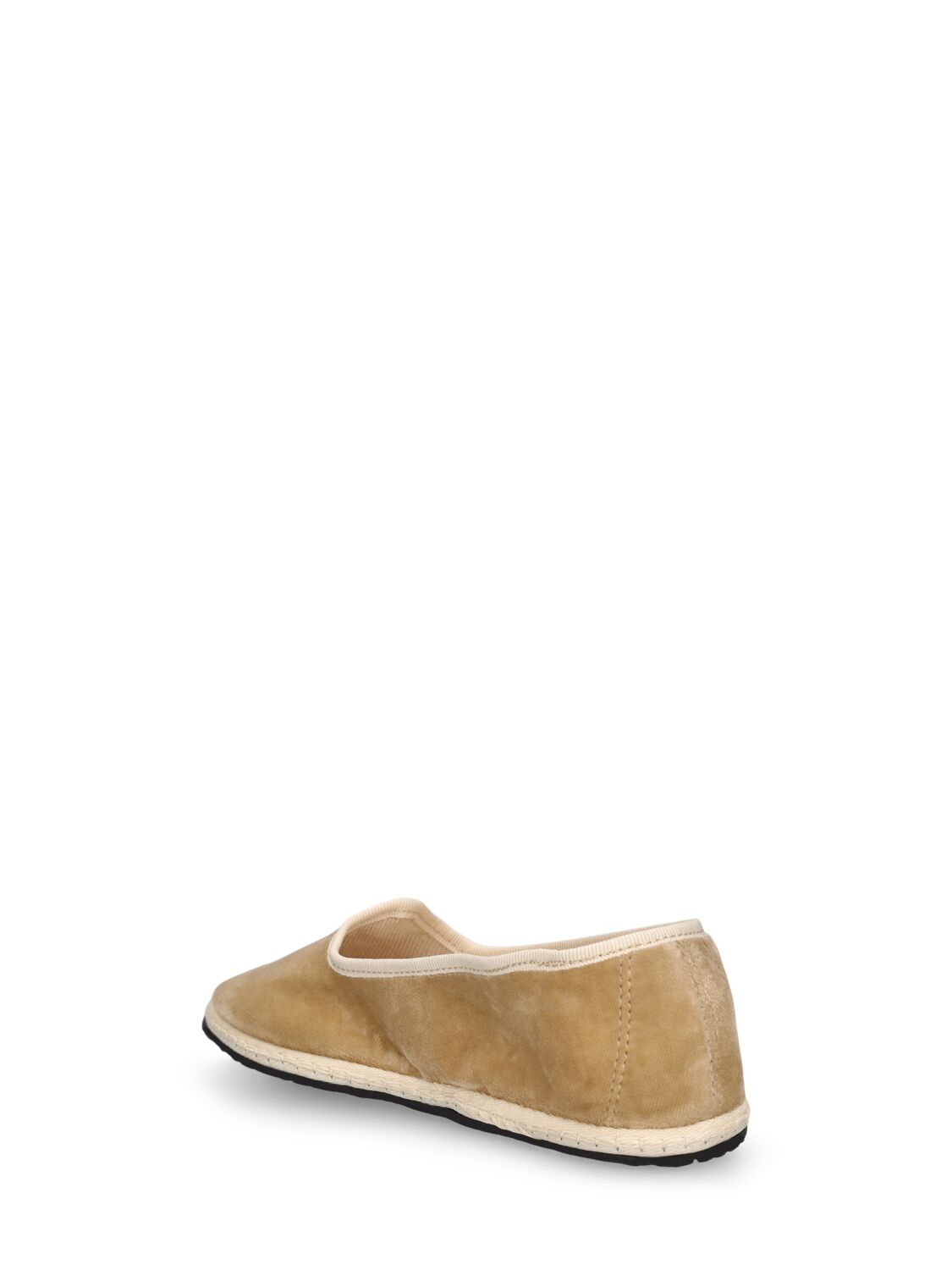 Shop Vibi Venezia Cotton Velvet Loafers In Beige