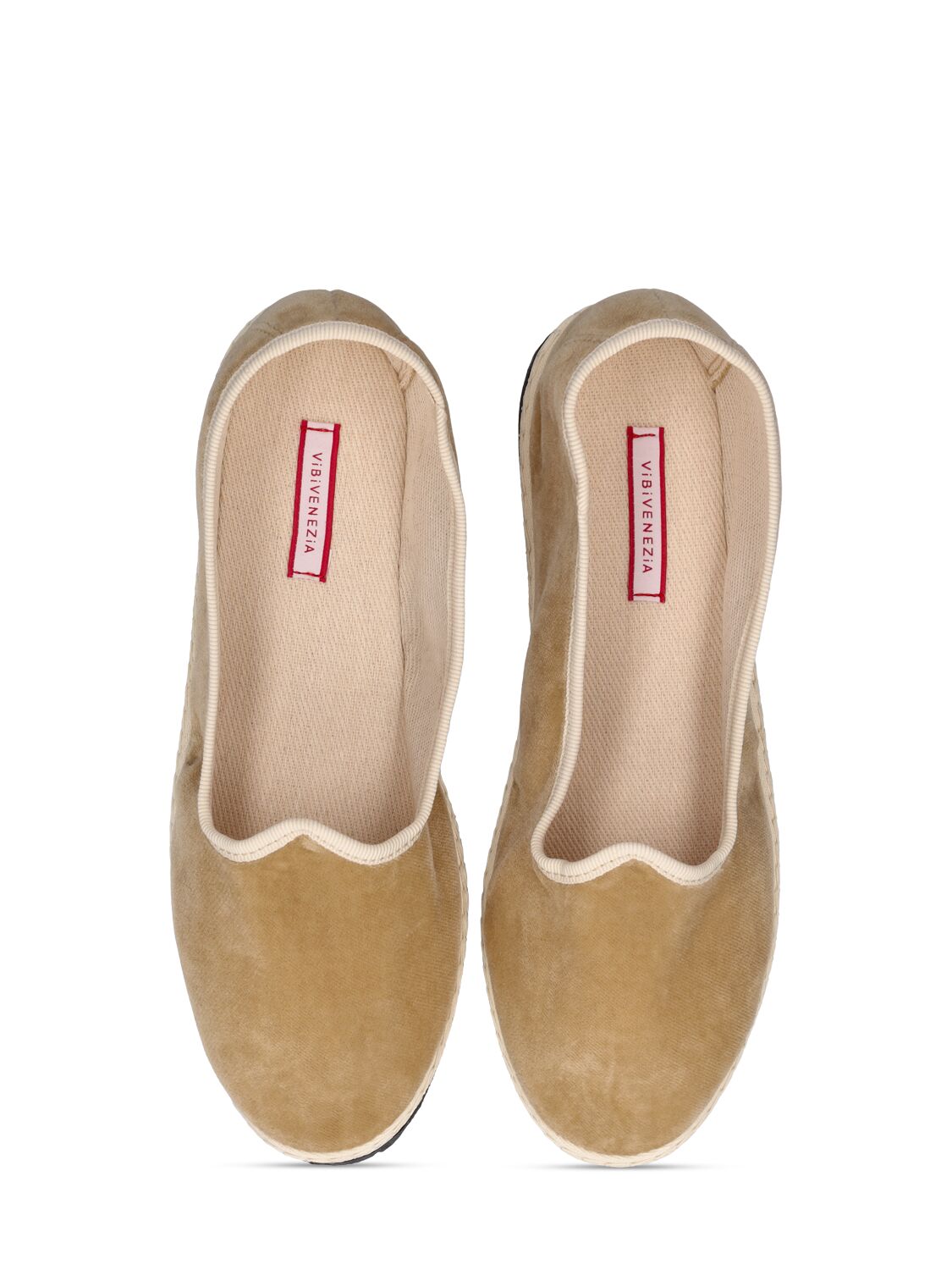 Vibi Venezia Loafer Aus Baumwollsamt In Beige