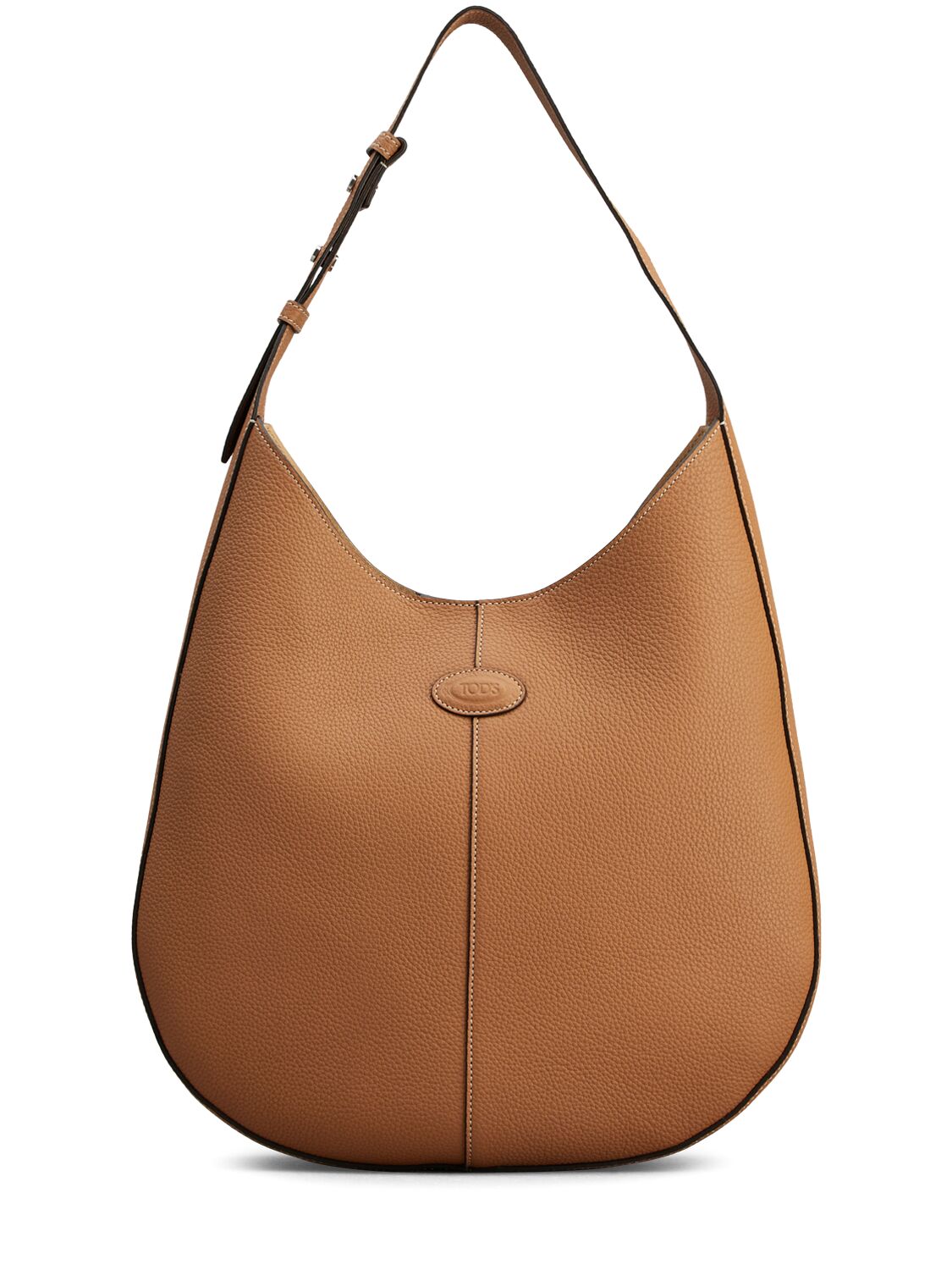 Shop Tod's Small Sacca Oboe Leather Bag In Kenia Scuro