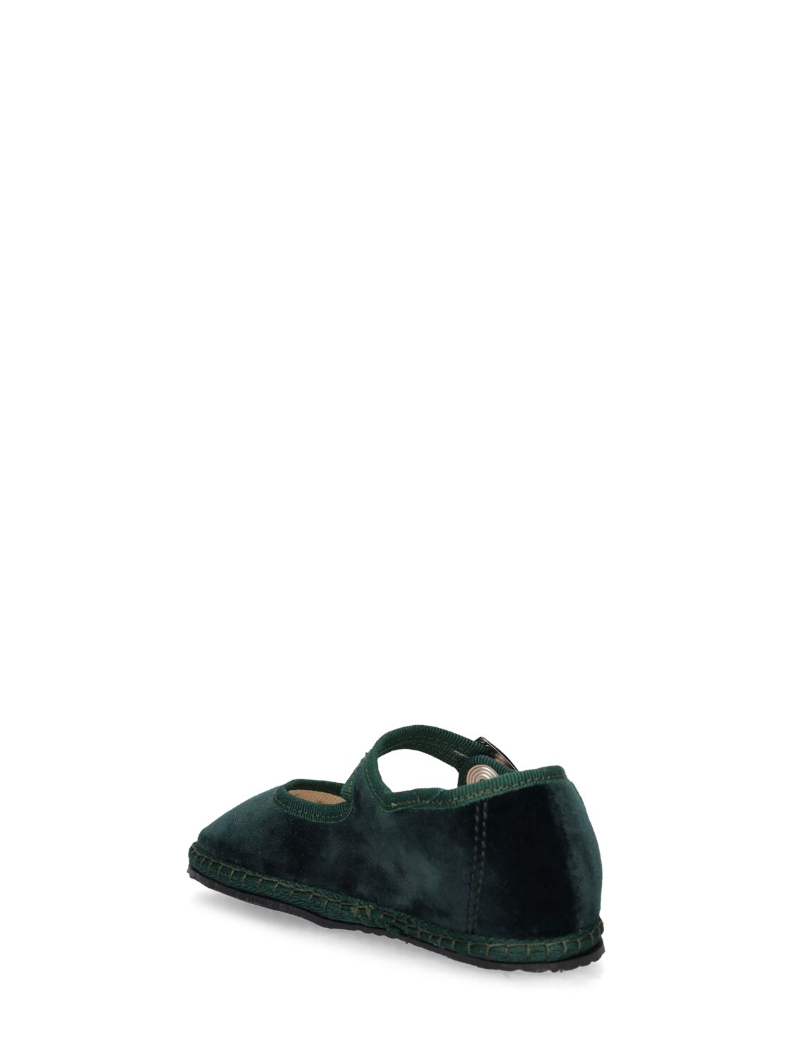 Shop Vibi Venezia Cotton Velvet Mary Jane Loafers In Waldgrün