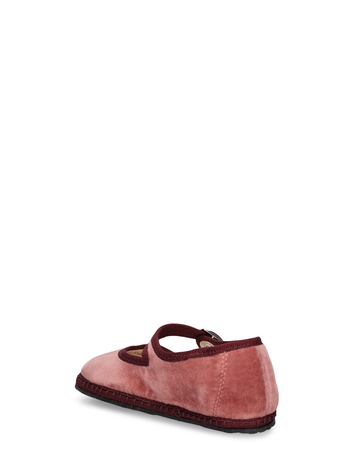 Shop Vibi Venezia Cotton Velvet Mary Jane Loafers In Rosa,bordeaux