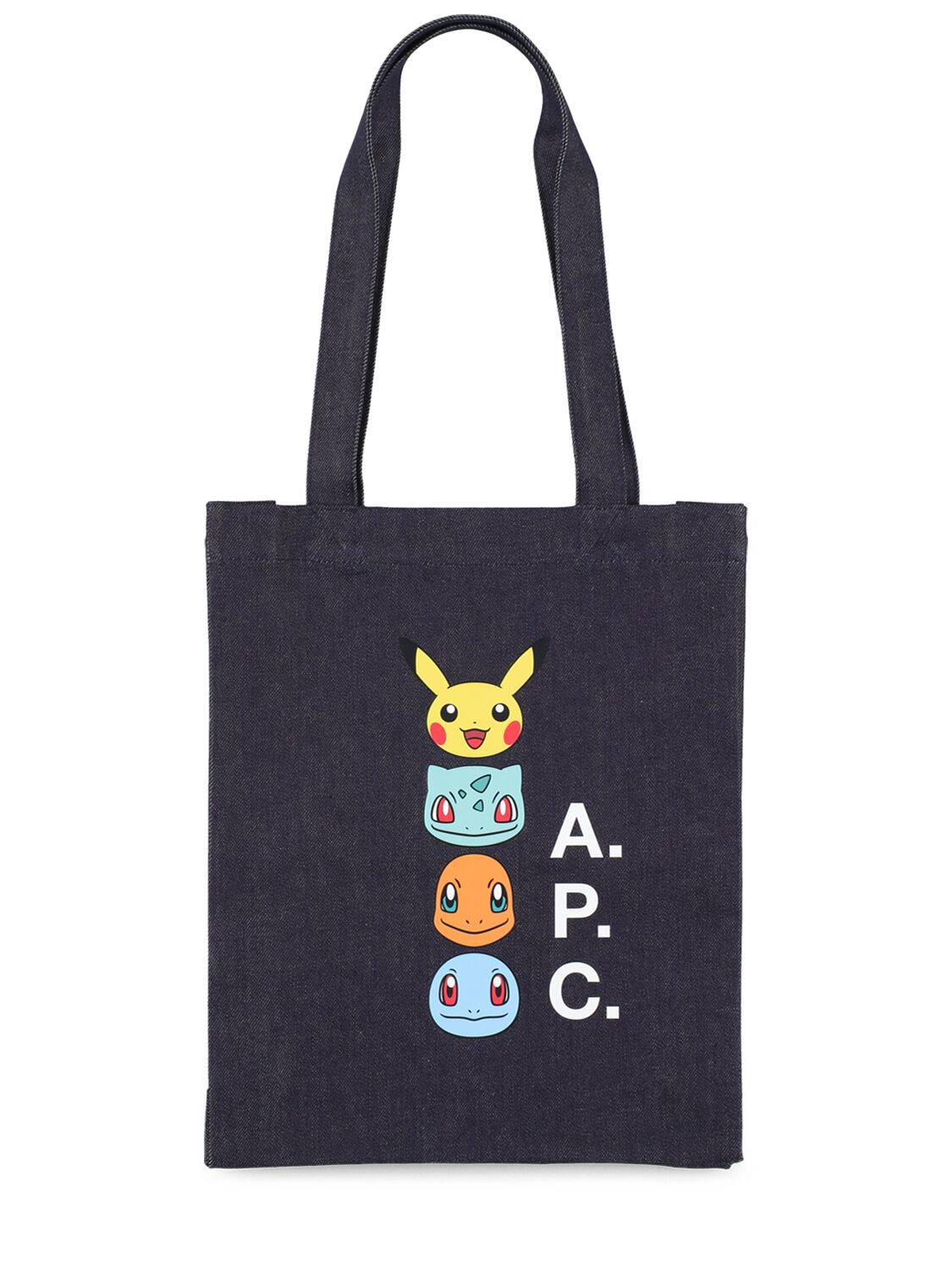 Apc X Pokémon Denim Tote Bag In Indigo