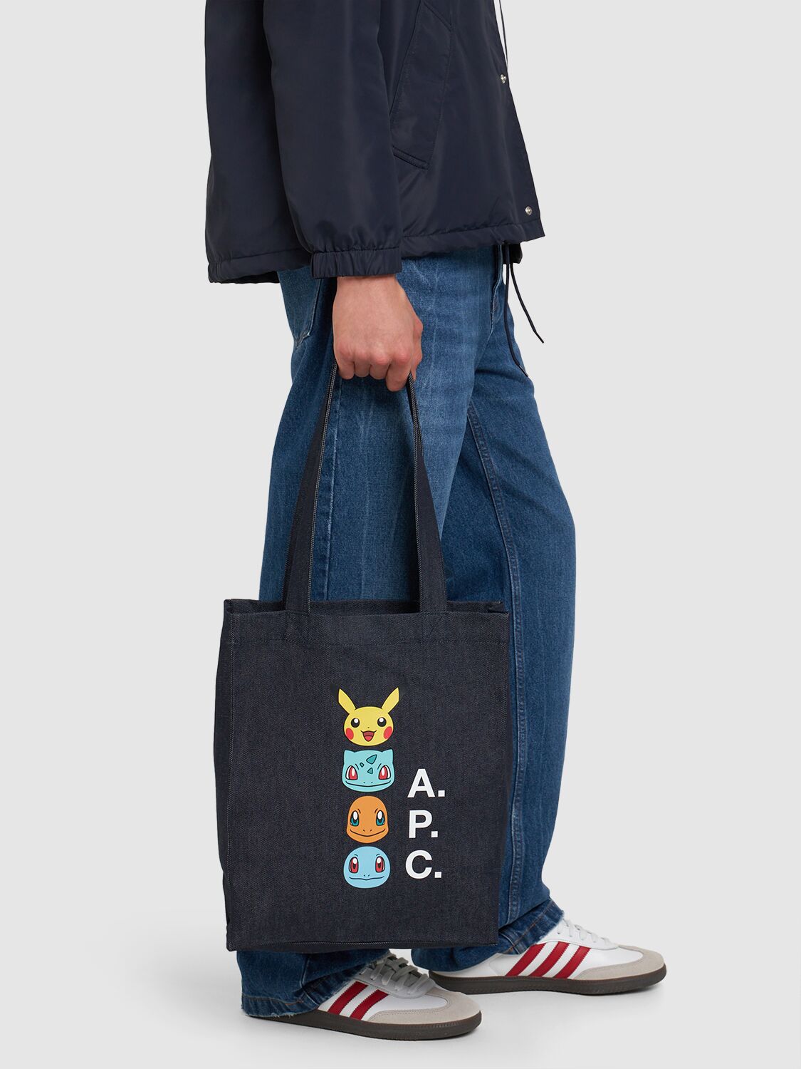 Image of A.p.c. X Pokémon Denim Tote Bag