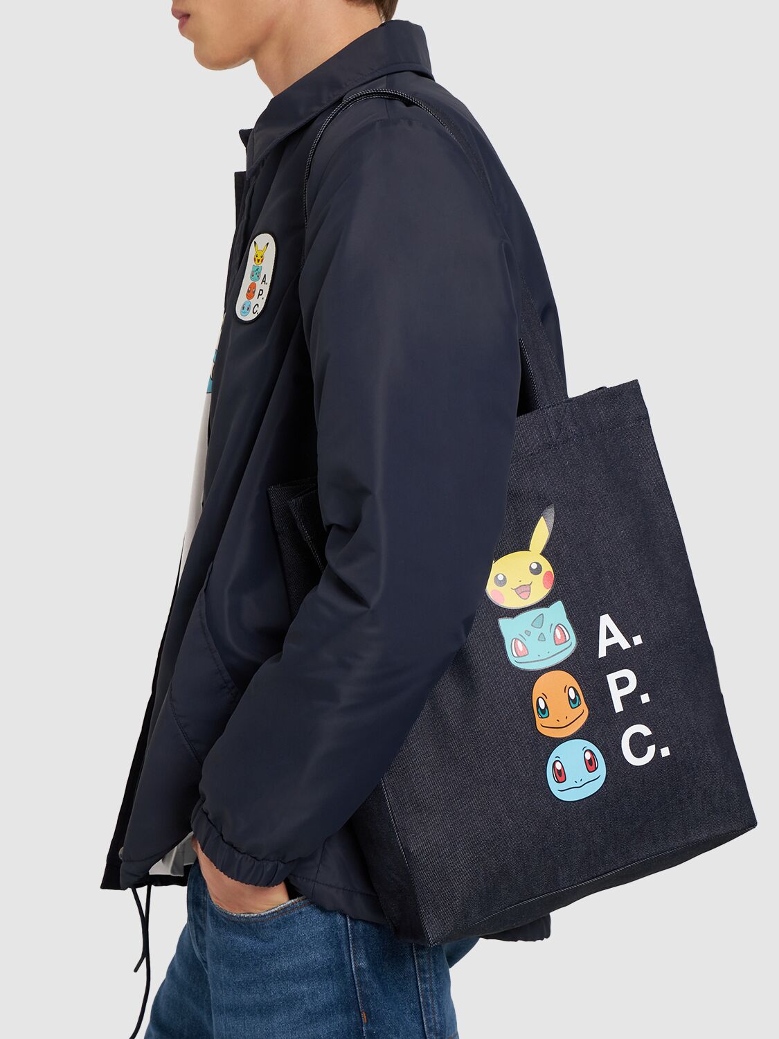 A.p.c. X Pokémon Denim Tote Bag