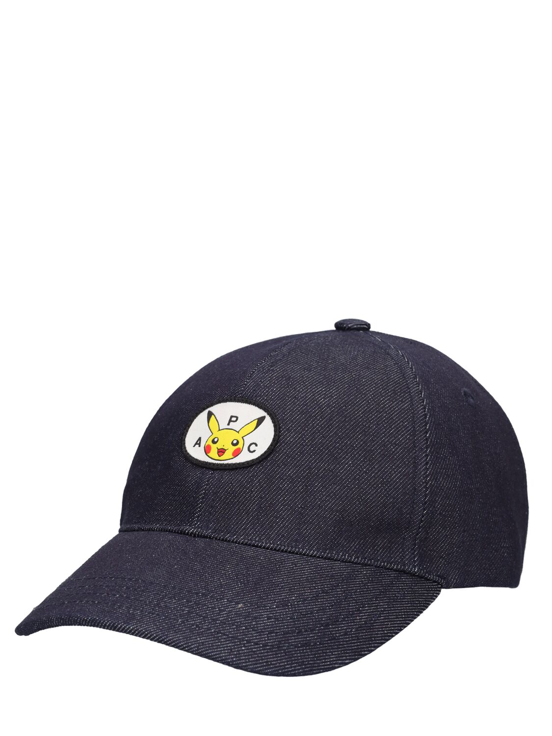 Shop Apc X Pokémon Denim Baseball Cap In 인디고