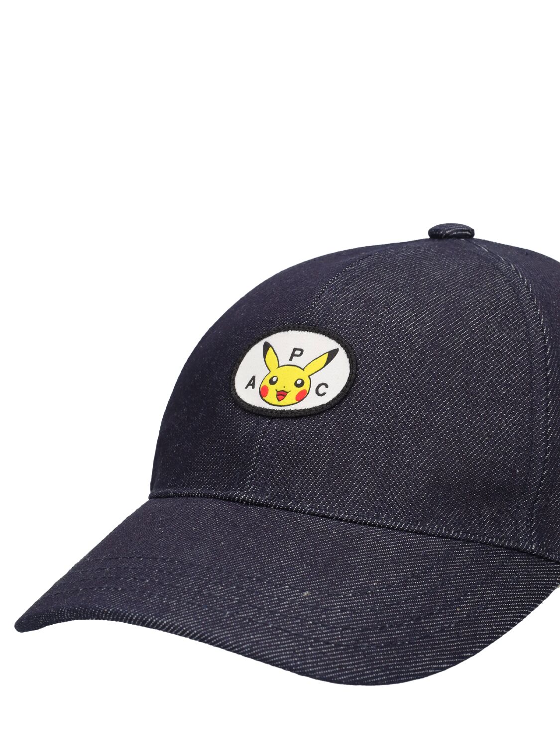 Shop Apc X Pokémon Denim Baseball Cap In 인디고