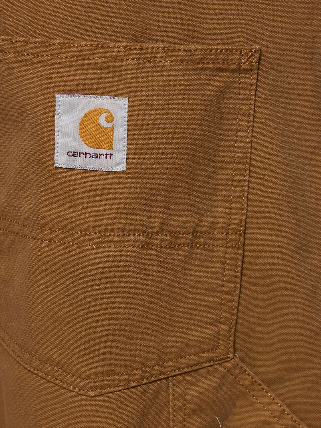 Shop Carhartt Wide Panel Rinsed Pants In Hamilton Brown