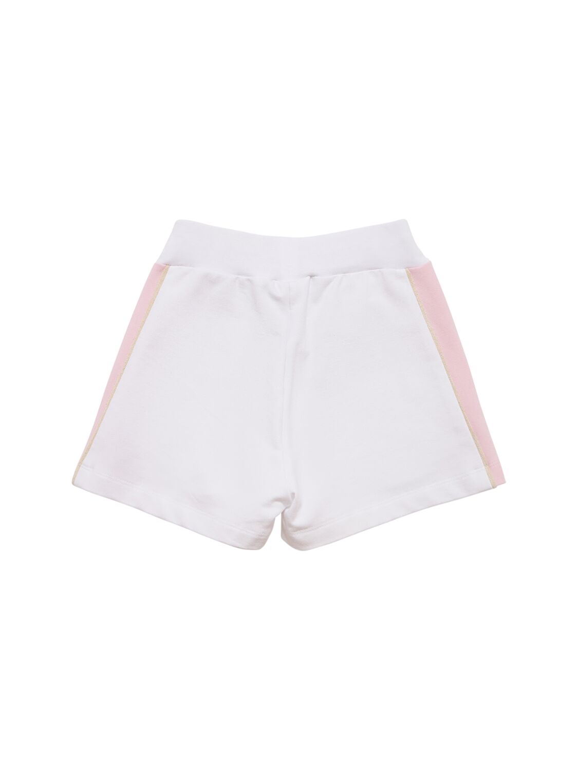Shop Monnalisa Cotton Blend Sweat Shorts In White