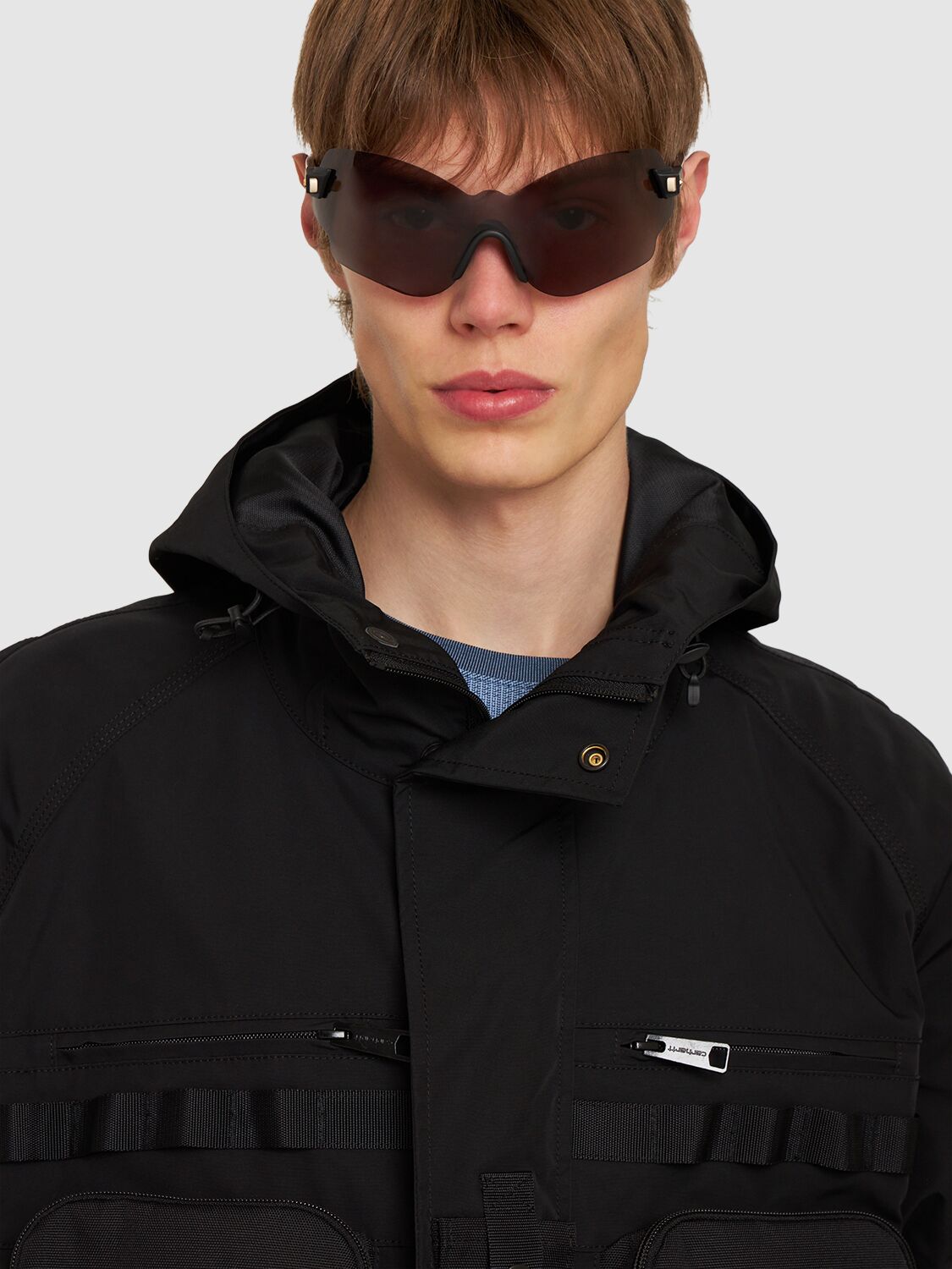 Shop Kuboraum Berlin E51 Mask Acetate Sunglasses In Black