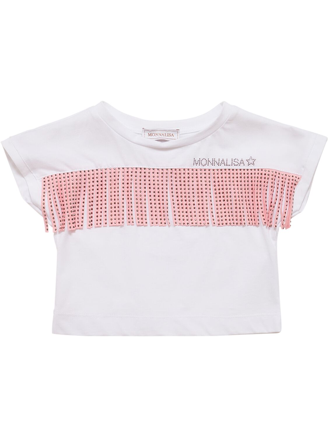 Image of Cotton Jersey T-shirt W/fringes
