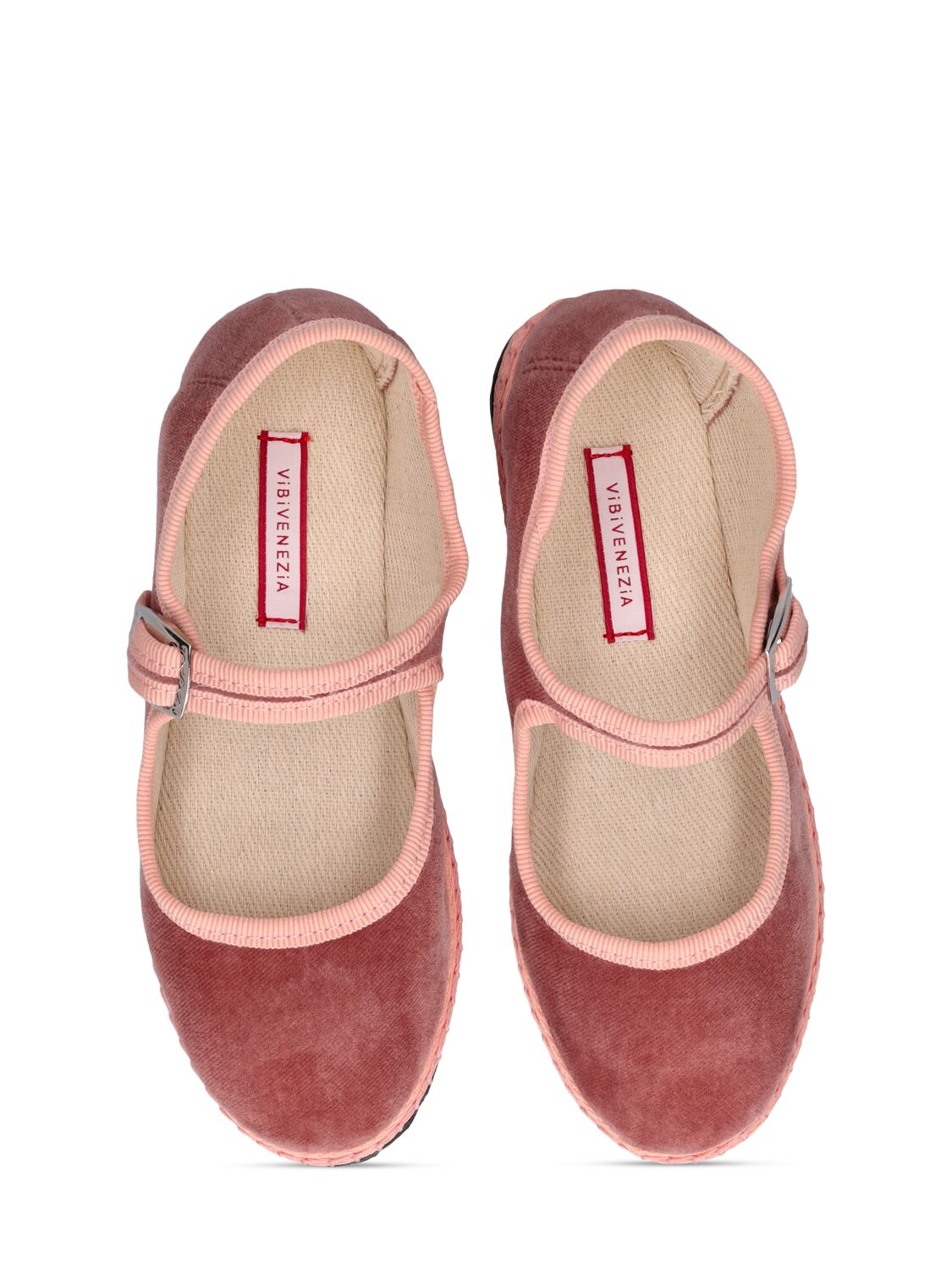 Shop Vibi Venezia Cotton Velvet Mary Jane Loafers In Rosa