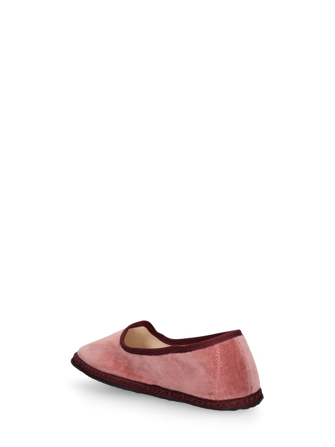 Shop Vibi Venezia Cotton Velvet Loafers In Rosa,bordeaux