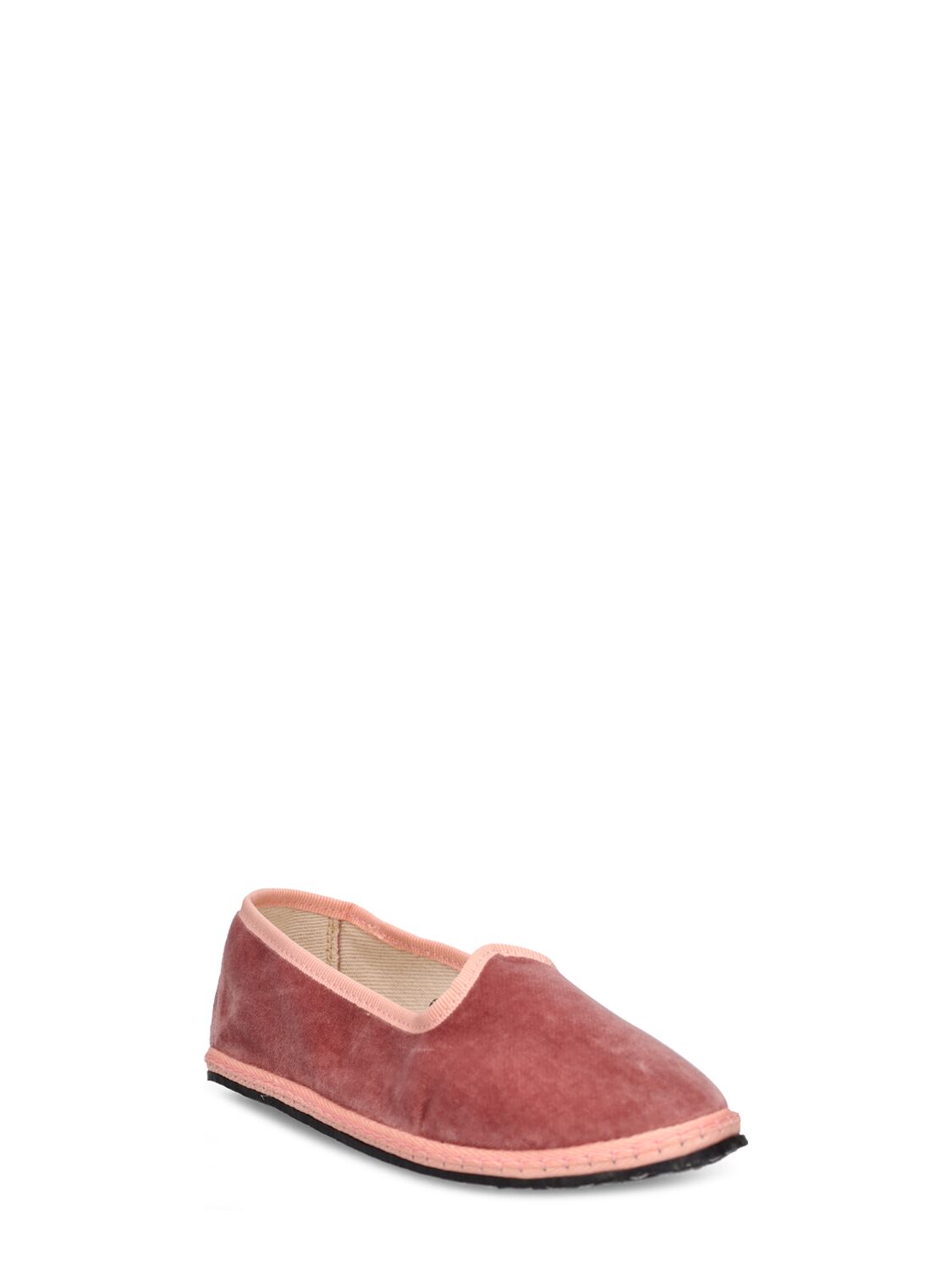 Vibi Venezia Cotton Velvet Loafers In Dark Pink