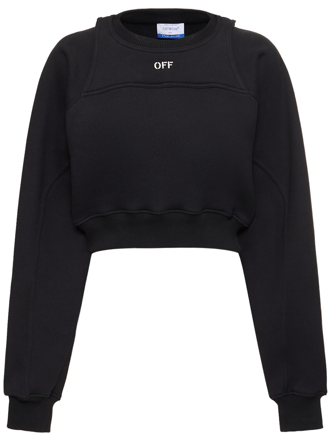 Off-white Logo Crewneck Sweater In Black