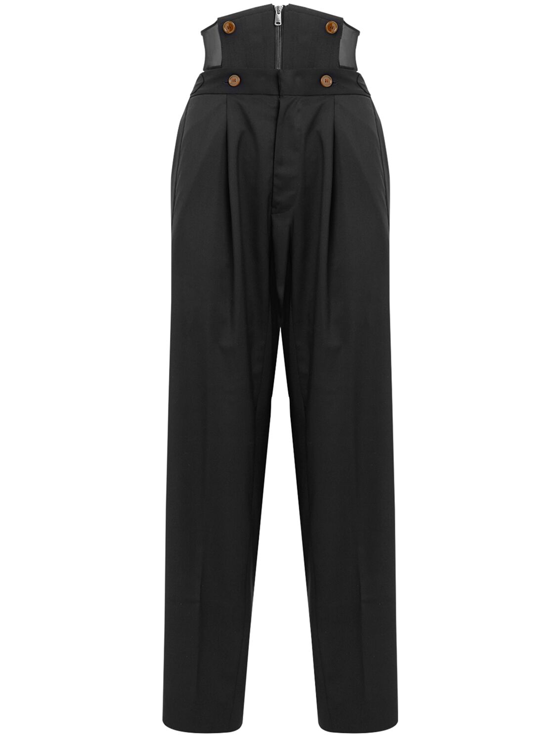 Shop Vivienne Westwood Macca Serge High Waist Corset Pants In Black