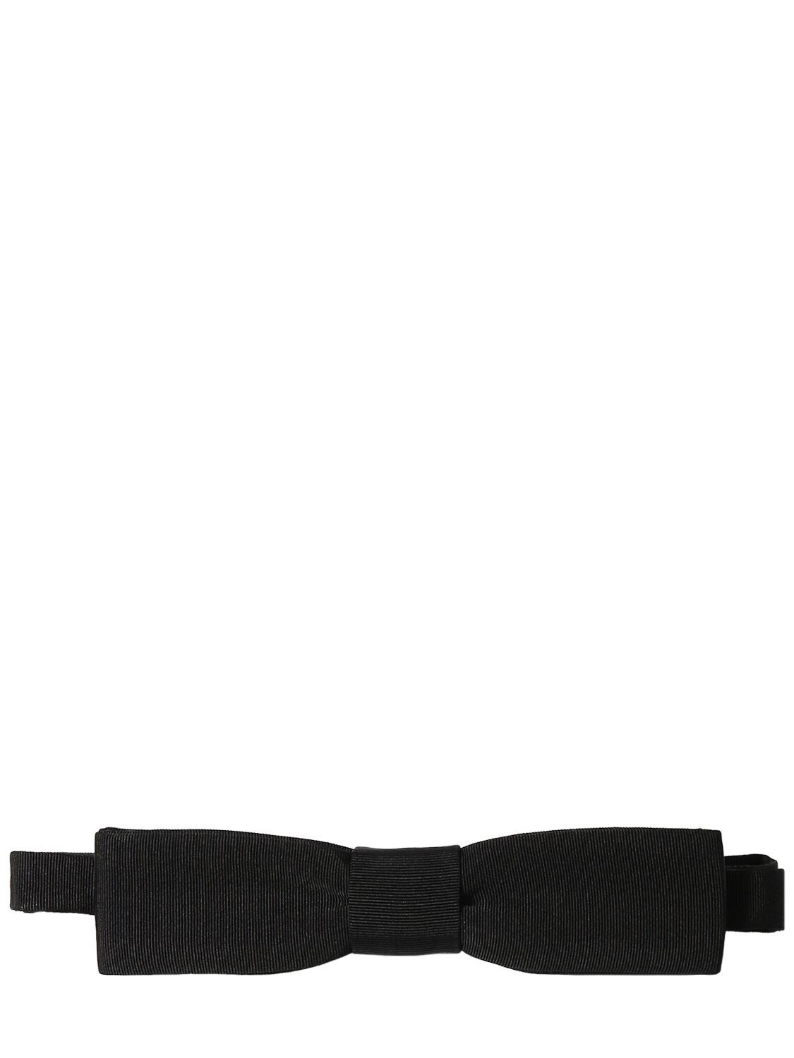 Saint Laurent Rectangle Wool Blend Bow Tie In Black