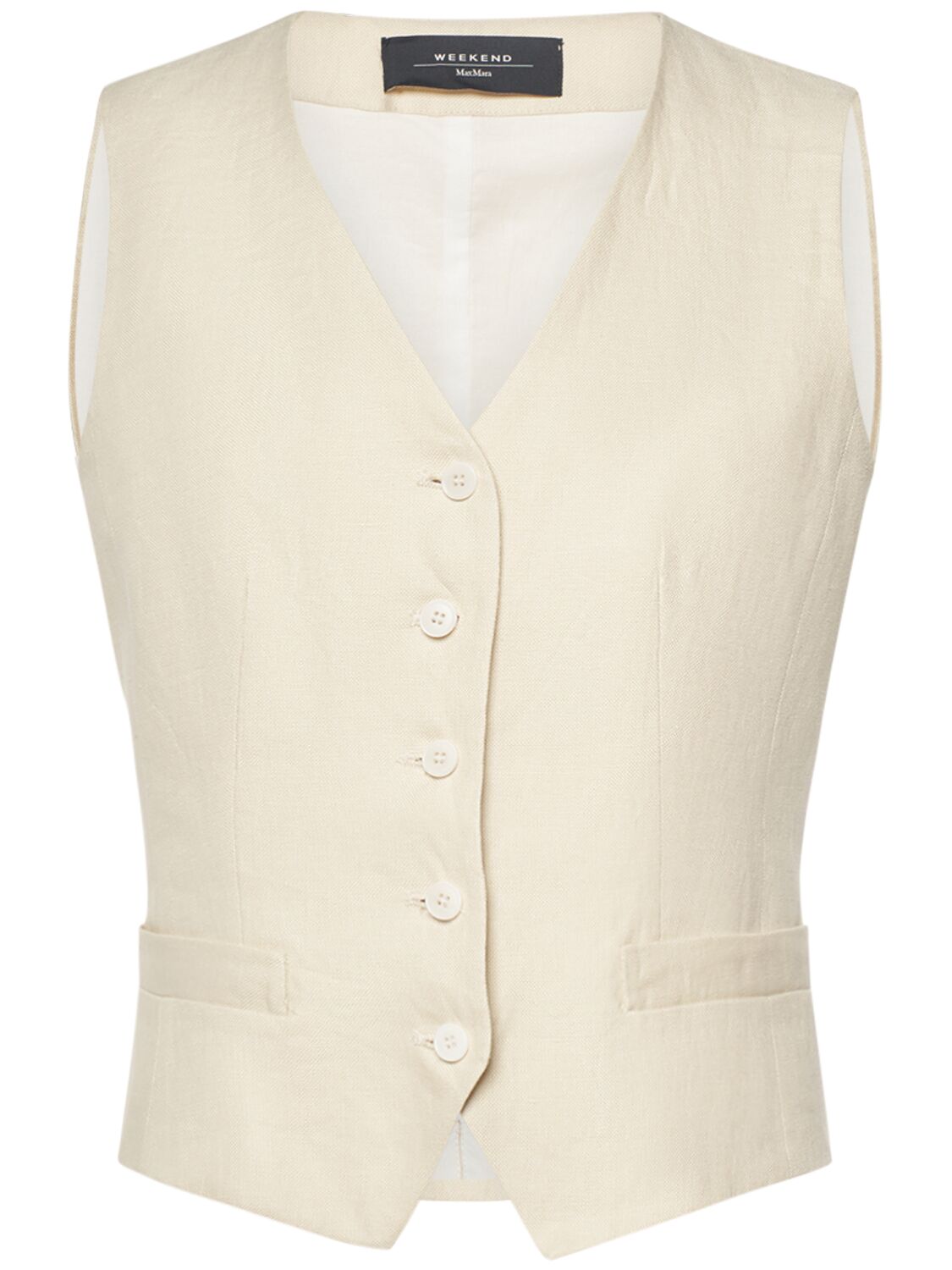 Image of Pacche Linen Canvas Vest
